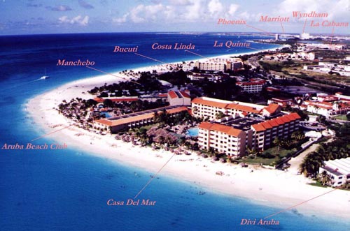 Aerial view of Casa Del Mar and surrounding area